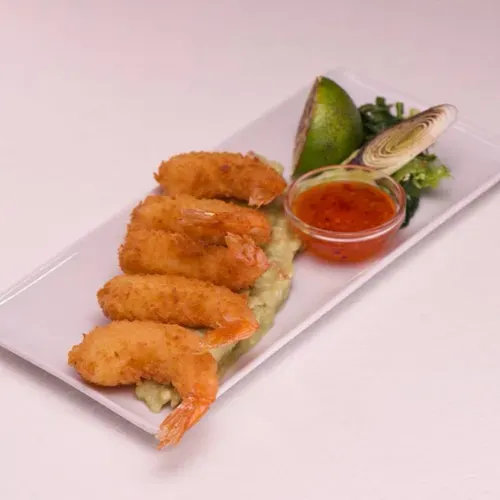 Creveți în crustă panko